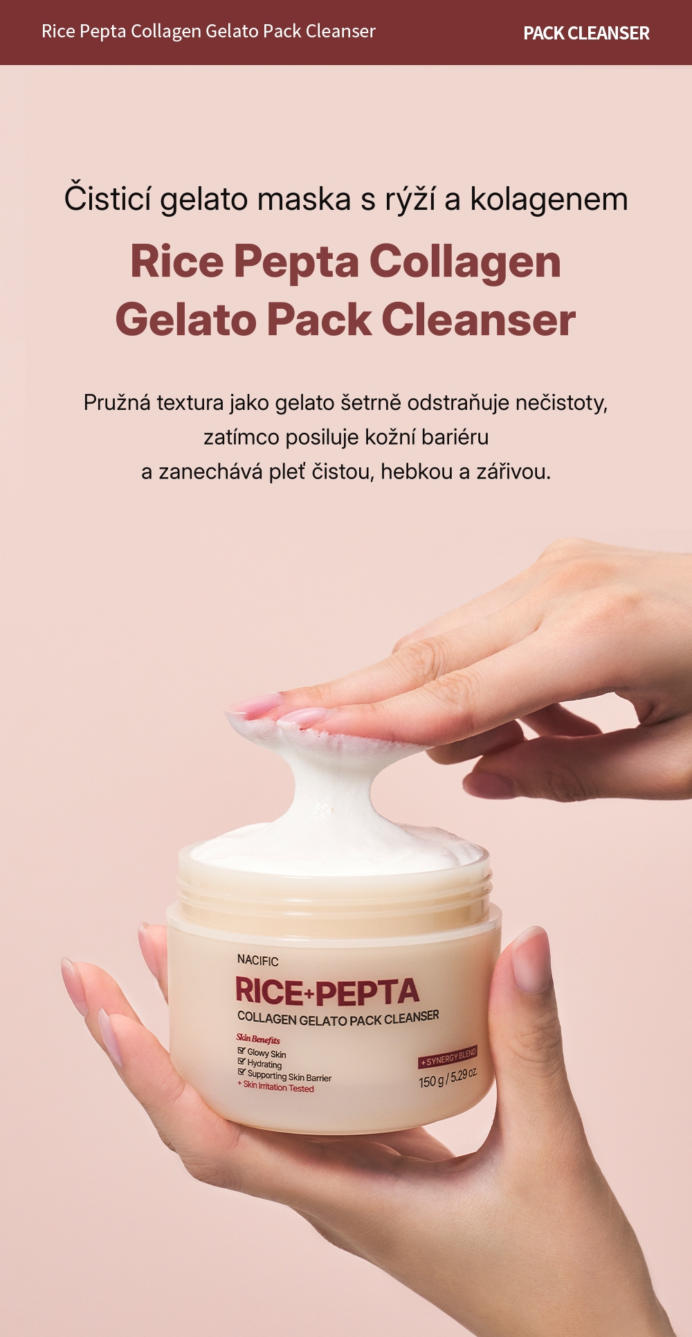 1.0. Detailed Page NACIFIC Rice Pepta Collagen Gelato Pack Cleanser